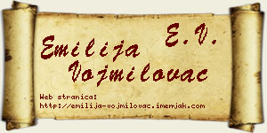 Emilija Vojmilovac vizit kartica